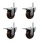 Service Caster 4 Inch High Temp Glass Filled Nylon 34 Inch Stem Caster Set with Total Lock Brake SCC-TSTTL20S414-GFNSHT-34212-4 - alternate 1